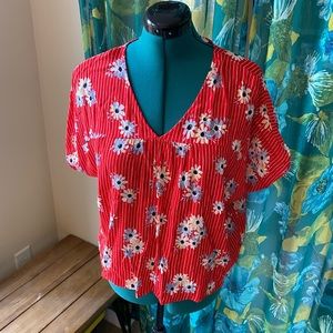 Madewell flower print blouse